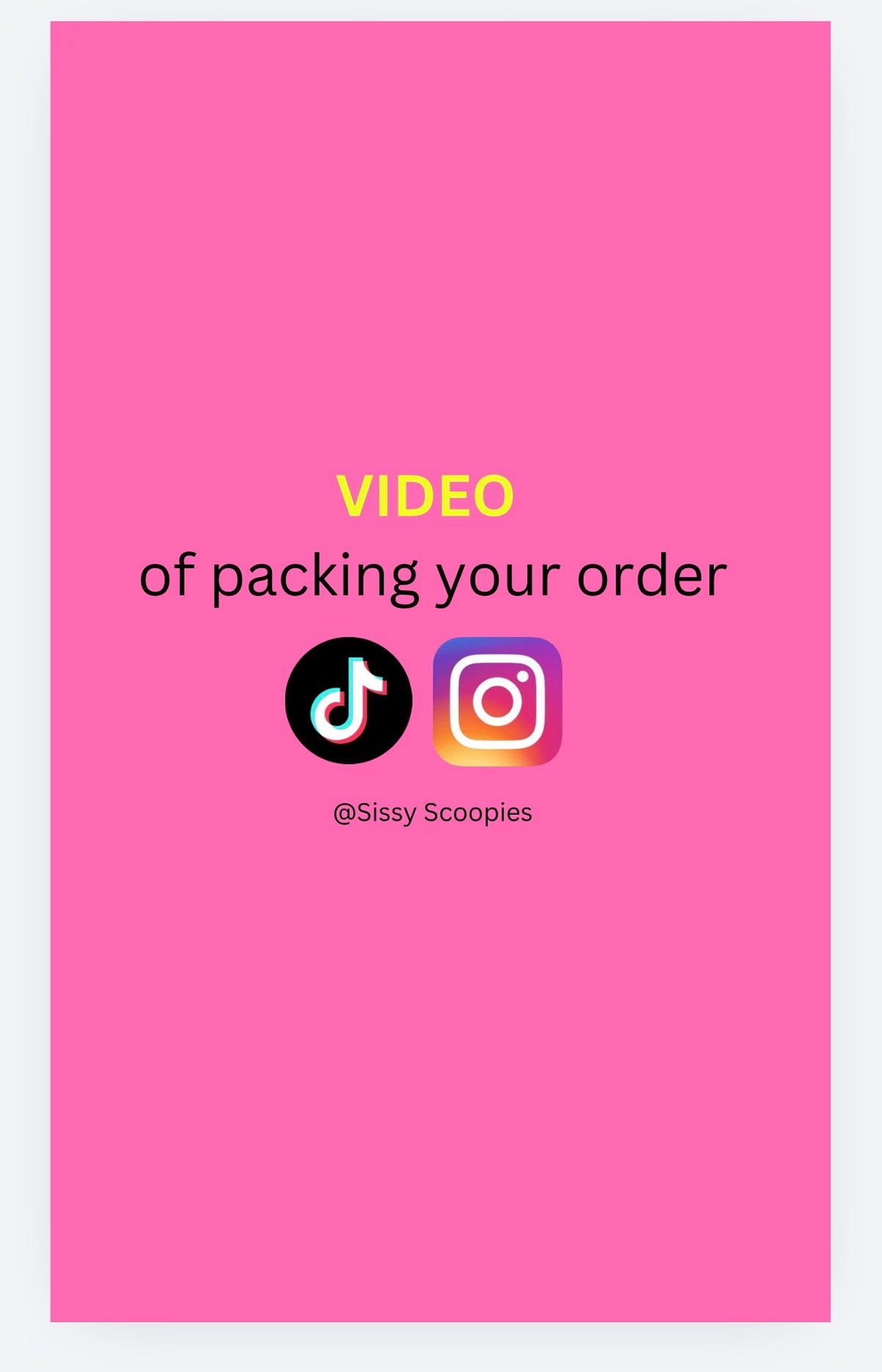 Video of packing your order